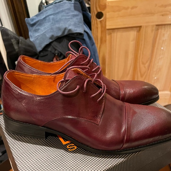 Used but worn 1 time in excellent condition Steven Land dress shoes sz 11 main image 6
